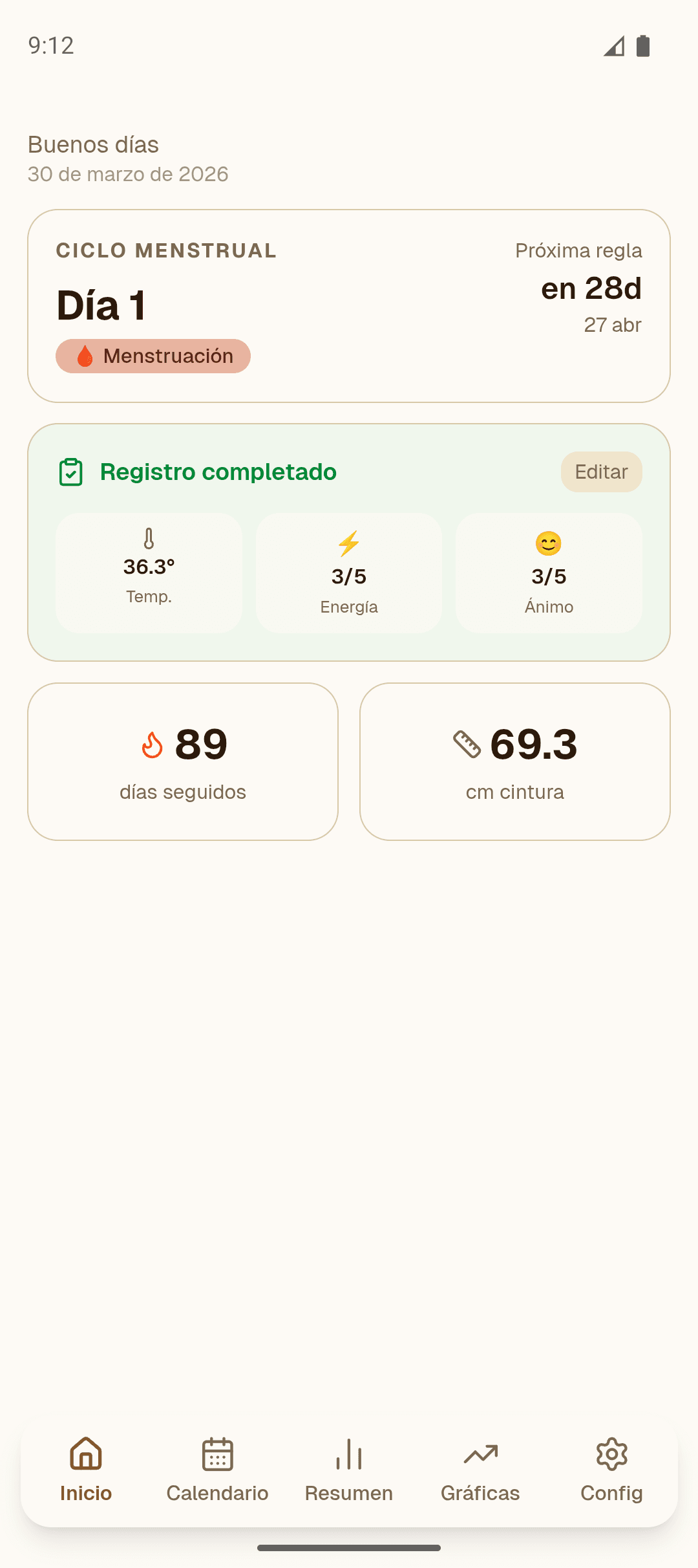 Shio — captura de pantalla de la app